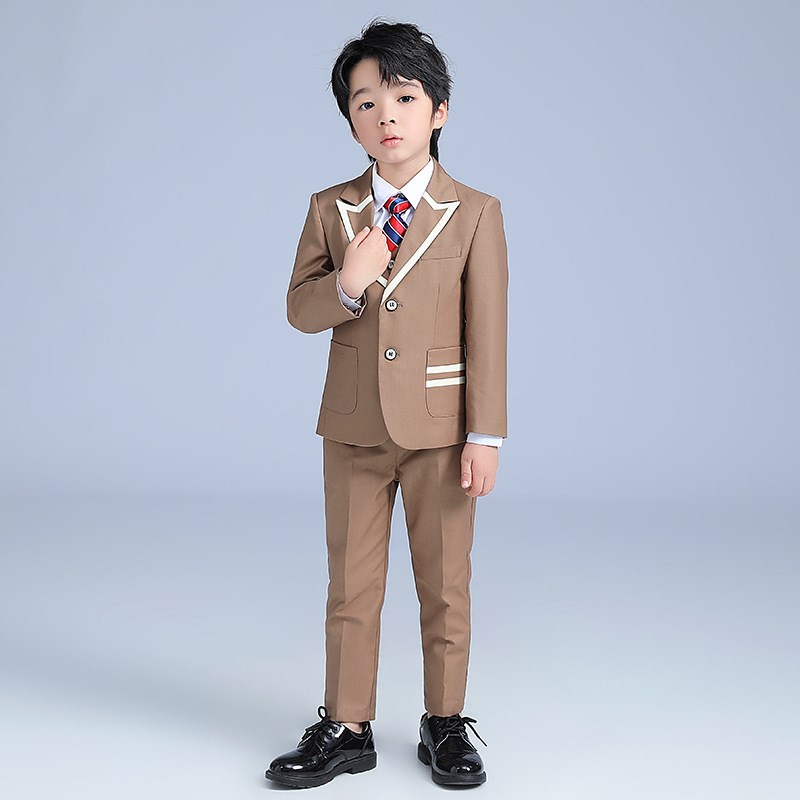 儿童西装套装男童小西服宝宝x礼服男孩花童钢琴表演服结婚礼服春