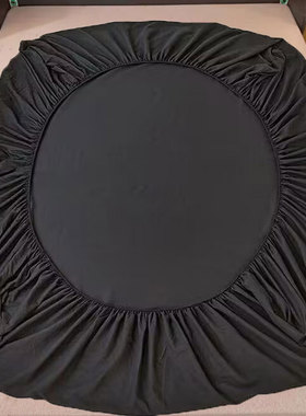 黑色牀笠单件牀垫保护套防尘罩防滑全包围纯色牀套枕套三件套