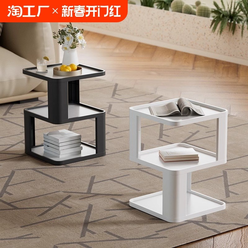 床头柜简约现代卧室床边小型置物架家用沙发迷你边几柜子移动桌子