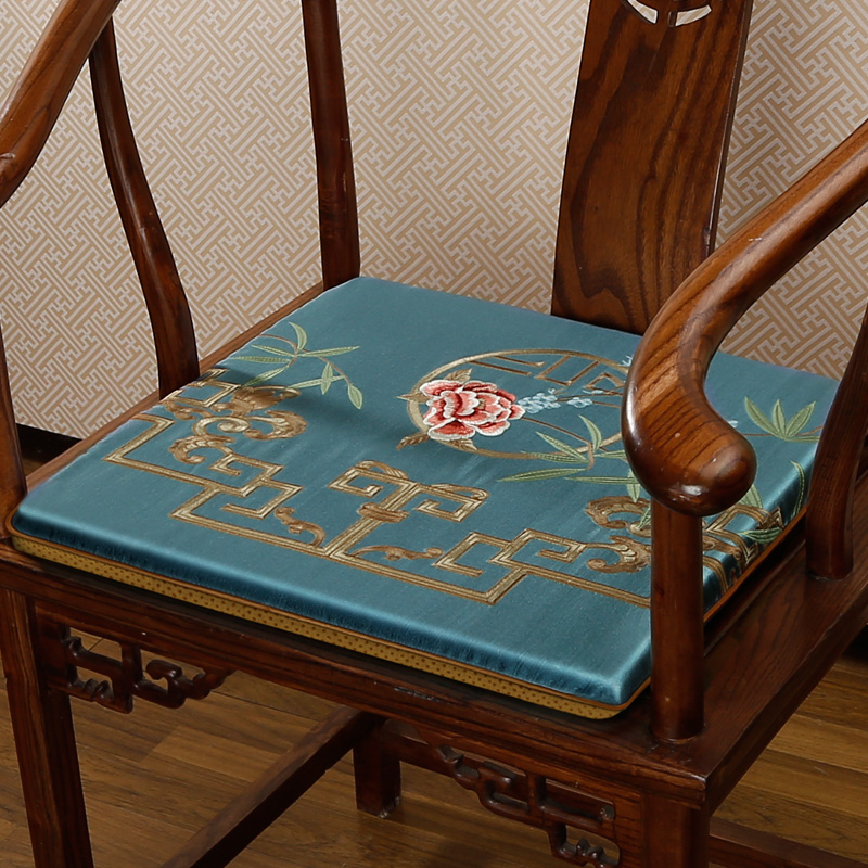 红木沙发坐垫f茶椅垫刺绣实木椅子坐垫靠背太师椅餐椅圈椅防滑椅