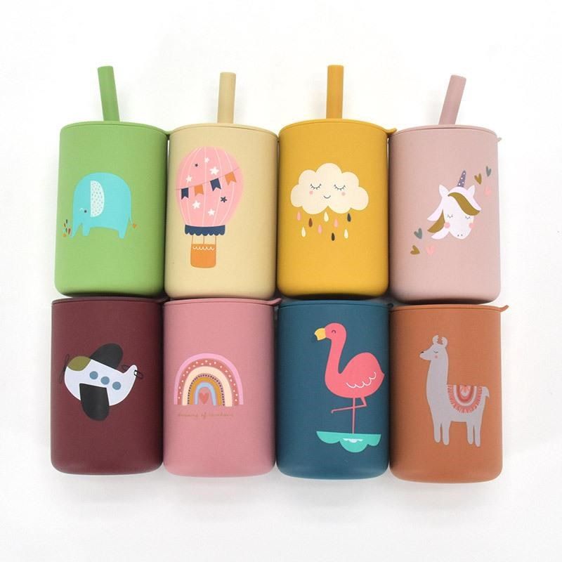 硅胶儿童吸管直筒杯防漏防摔婴儿学饮杯训练吸水杯宝宝辅食杯,婴童用品,儿童餐具,淘宝优惠券,粉丝福利购,淘宝优惠卷