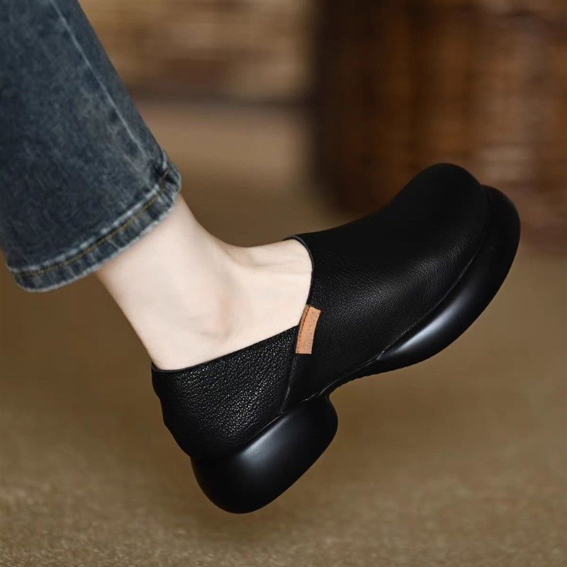 厨房工作鞋女防水防滑防油耐磨黑色皮鞋久站不R累脚厨师专用工鞋,女鞋,浅口单鞋,淘宝优惠券,粉丝福利购,淘宝优惠卷