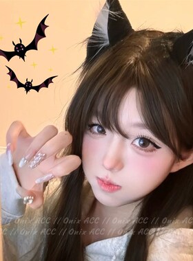 万圣节cosg装饰猫耳朵发箍头饰立体兽耳可爱毛绒头箍拍照道具发饰