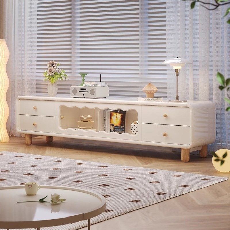 奶油风电视柜原木l简约现代客厅小户型家用附柜高级感茶几电视机,住宅家具,电视柜,淘宝优惠券,粉丝福利购,淘宝优惠卷