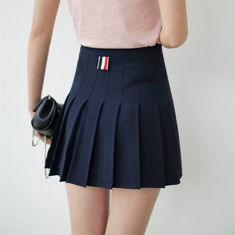 2025春季新款学院风 百褶裙高腰显瘦半身裙国旗标网球短裙女潮,女装/女士精品,半身裙,淘宝优惠券,粉丝福利购,淘宝优惠卷