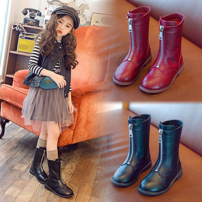 女童鞋2021新款靴子春秋冬马丁靴儿童高筒公主单U靴加绒二棉长皮,童鞋/婴儿鞋/亲子鞋,雪地靴,淘宝优惠券,粉丝福利购,淘宝优惠卷