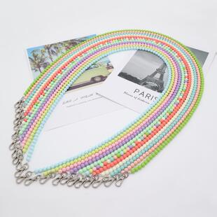 仿珍珠包链包包配件糖果实色亚克力珠子链条手提斜挎包带儿童包链