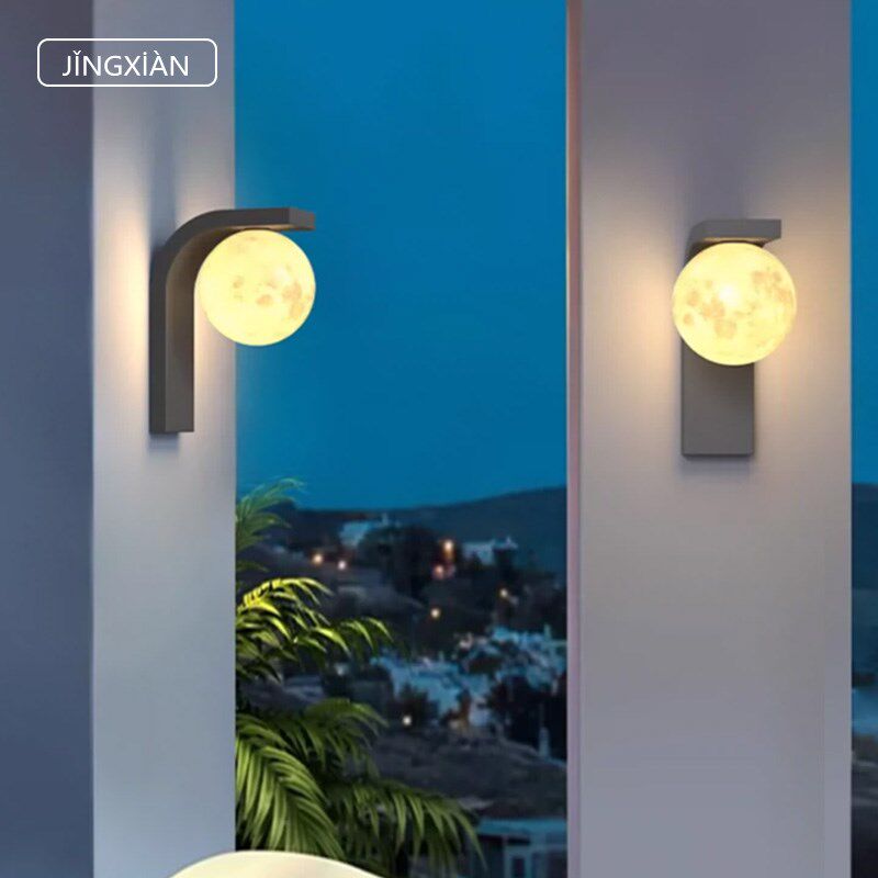 户外防水壁灯别墅庭院门前照明灯月球灯圆形花园墙壁灯围墙灯,家装灯饰光源,户外壁灯,淘宝优惠券,粉丝福利购,淘宝优惠卷