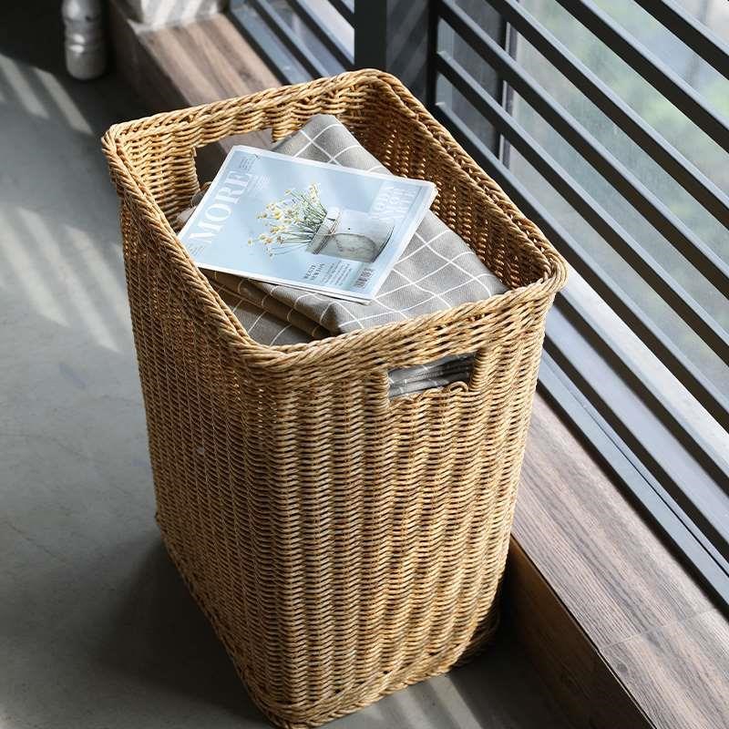 北欧脏衣服收纳仿藤筐编酒店民宿浴巾筐洗衣篮衣物换洗脏衣篓神器