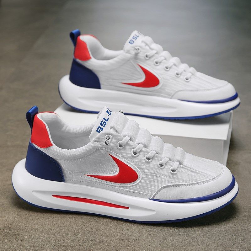 小白鞋男鞋2025潮流新款夏季透气时尚百搭休闲运动板鞋男款老爹鞋,流行男鞋,时尚休闲鞋,淘宝优惠券,粉丝福利购,淘宝优惠卷