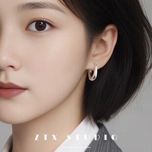 不规则圆圈耳夹无耳洞女新款浮夸风法式高级感耳饰小众独特耳环
