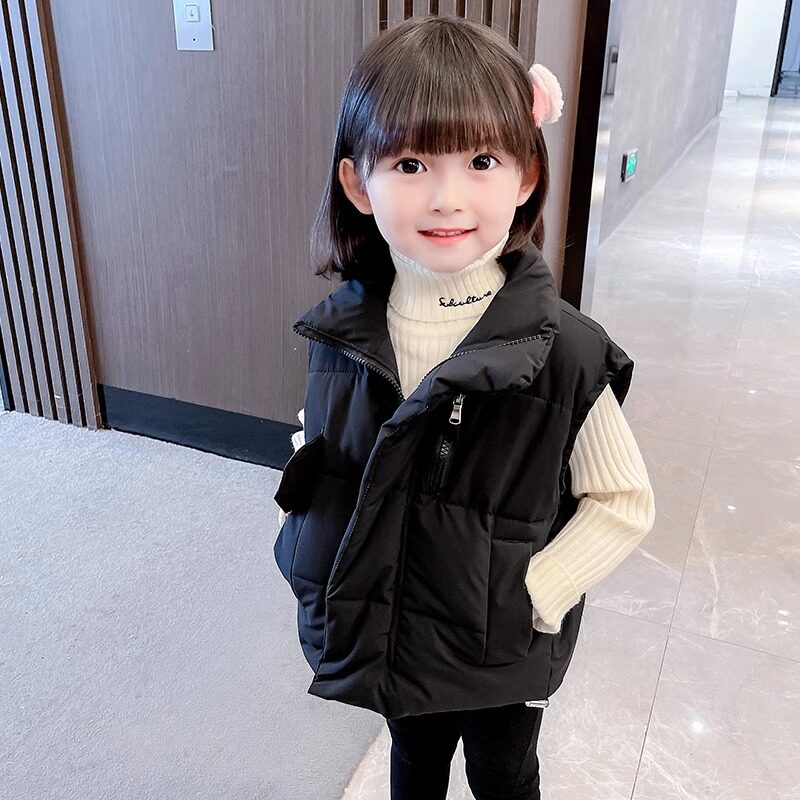 韩版儿童羽绒棉马甲202s3秋装男童女童宝宝坎肩加厚背心幼儿园外