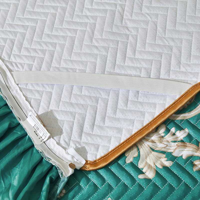 可机洗床裙款冰丝凉席三件套夏季可E折J叠防滑床罩席子欧式空调软,床上用品,冰丝席,淘宝优惠券,粉丝福利购,淘宝优惠卷