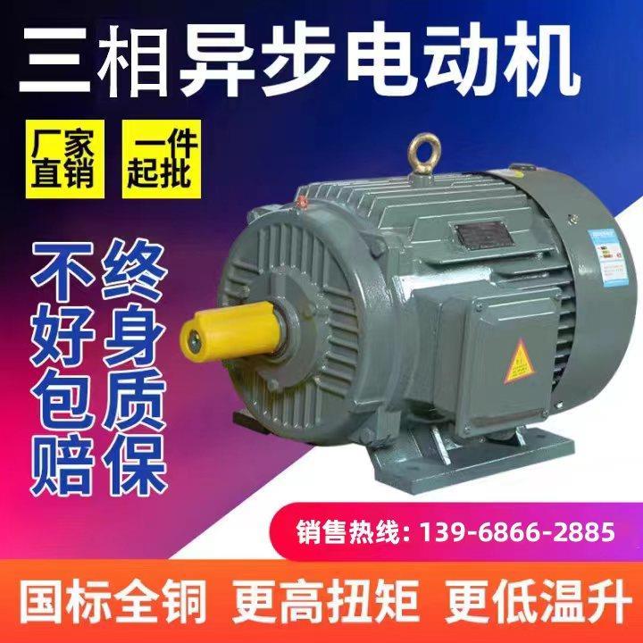 全铜三相异步电动机11/15/18.5/22/30/37/55千瓦45KW国标380V电机