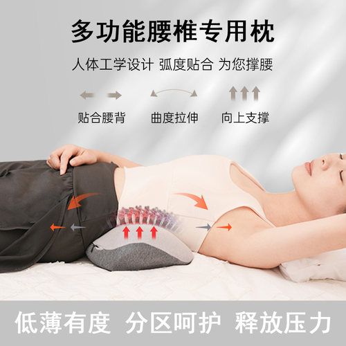 多功能拉伸腰枕人体工学设计