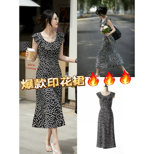 LM茶歇高端精致别致独特漂亮绝美海边度假风连衣裙A8295