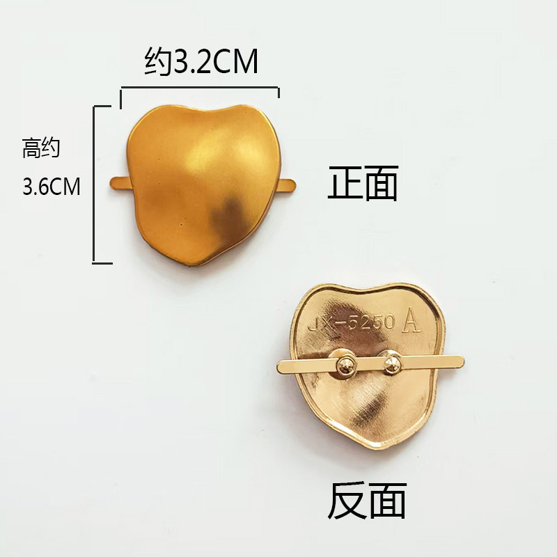 鞋扣金属配饰鞋面可拆卸中小饰品鞋扣靴子侧面配饰新款金色款