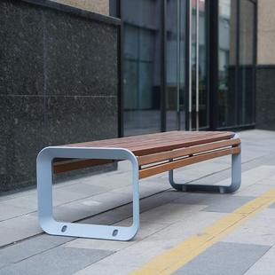 户外公园椅实木休闲坐凳防腐木园林景观公园长凳室外座椅休息长椅