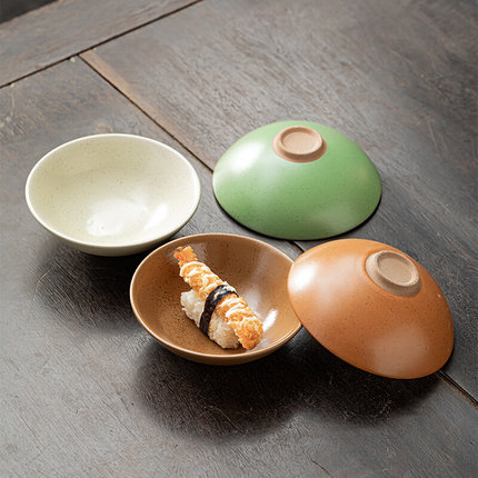 KAIYI-Rust日式复古斗笠碗米饭碗家用拉面碗面碗商用陶瓷碗菜碗