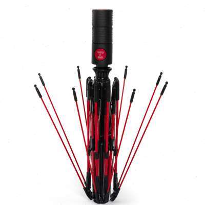 红色碳纤维骨架雨伞男士抗风暴遮阳伞折叠添奇全自动防晒八骨黑胶