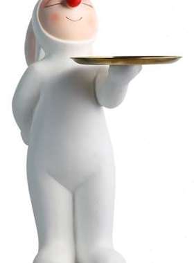 兔娃娃落地摆件大型玄关客厅电视柜旁沙发旁钥匙收纳生日乔迁礼物