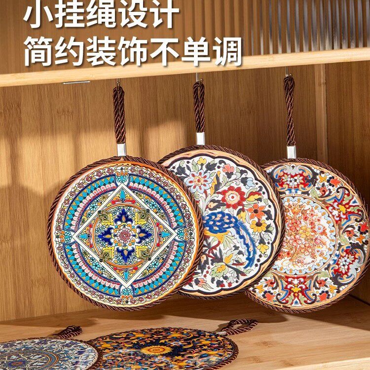 锅防烫垫珐琅子陶瓷新中