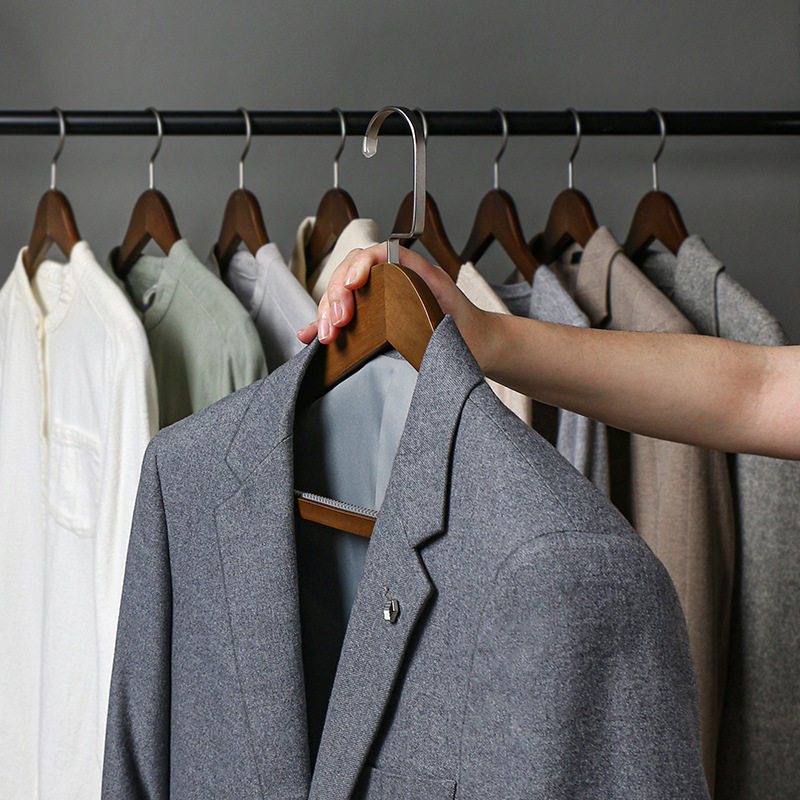 宽肩实木衣服架加粗加大