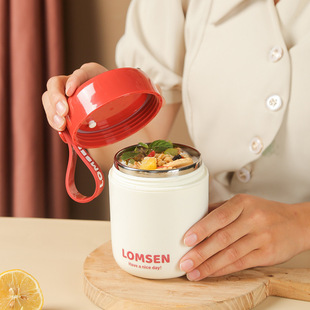 304不锈钢发泡保温早餐杯日式汤杯带盖勺密封豆浆杯保温汤罐