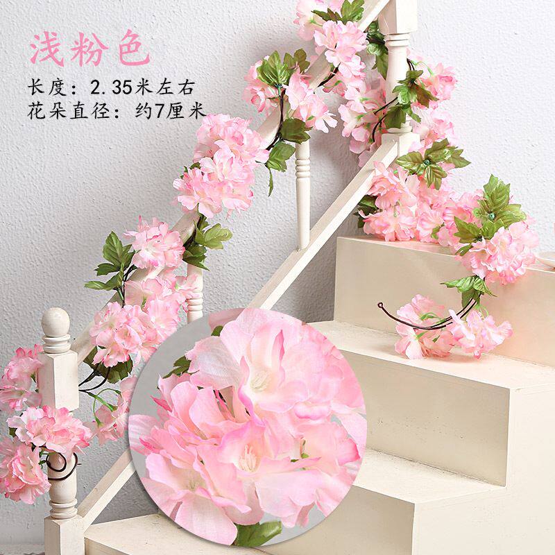 仿真玫瑰假花藤阳台吊篮