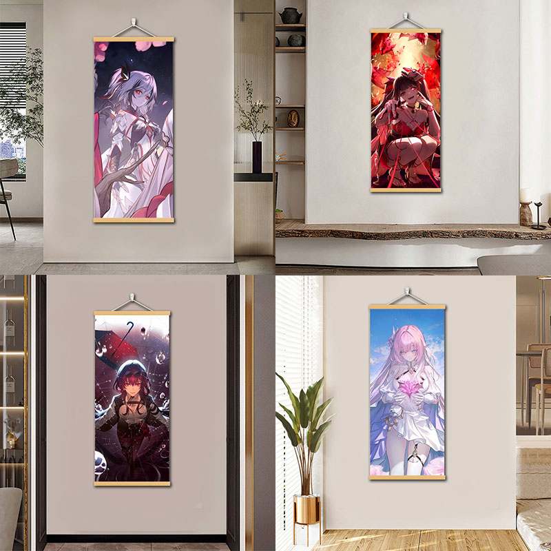 崩坏系列布洛妮娅琪亚娜墙壁走廊玄关电表箱实木布艺装饰挂画定制图片