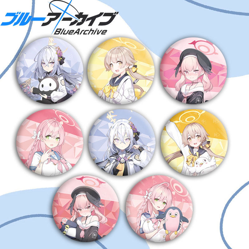 蔚蓝档案周边星野白子绫音优香妮露室笠茜野宫吧唧谷子胸章定制