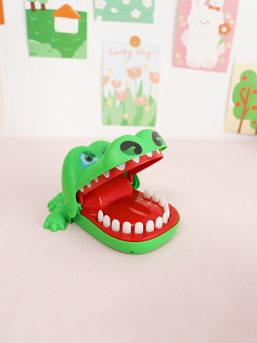 鳄鱼咬手指玩具整蛊按牙齿随机亲子互动抽签分组游戏儿童课堂教具