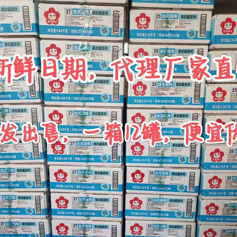 雪海梅乡罐装酸甜杏脯蜂蜜杨梅加量装蜜饯果脯多种口味清仓促销