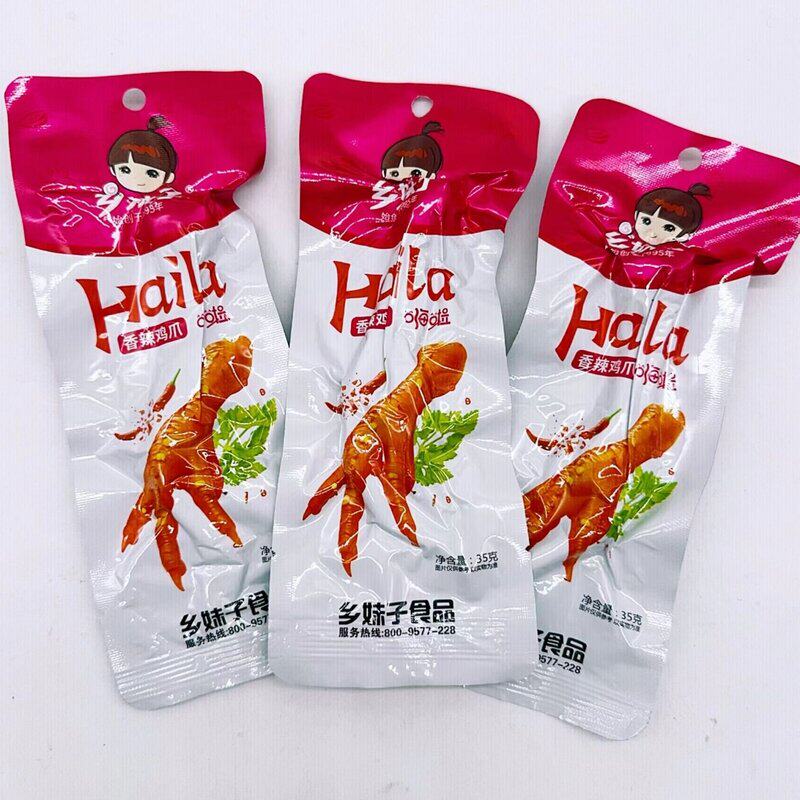 乡妹子鸡爪35克凤爪香辣味独立包装开袋即食卤肉制品香辣
