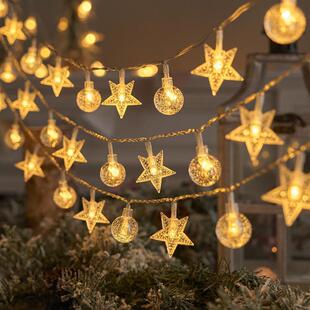 网红星星灯彩灯串灯满天星露营帐篷户外夜市摆摊灯光氛围灯装饰灯