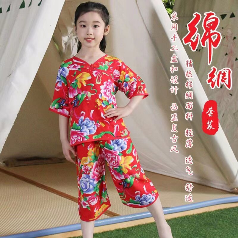 宝宝汉服空调服夏季女童薄款短袖