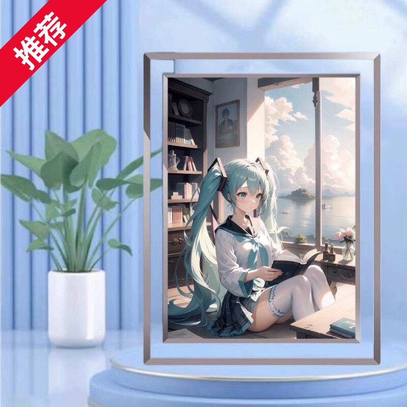 初音未来周边水晶玻璃相框