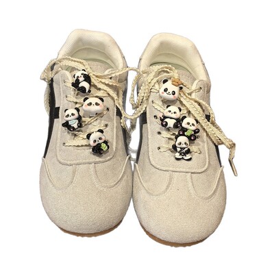 新款卡通熊猫鞋带扣男孩儿童运动鞋装饰扣鞋花女童鞋子配饰挂件