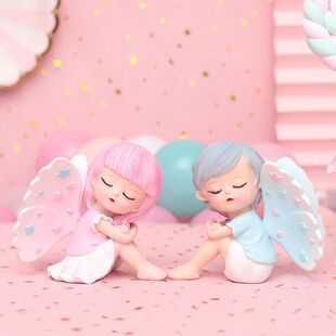 礼盒情人节男女朋友之翼装饰少女送礼品心摆件天使情侣礼物摆设