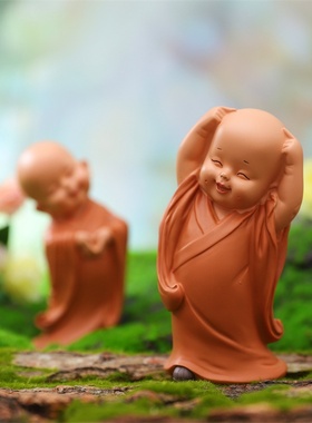 慧能小和尚创意摆件家居卧室桌面装饰礼品儿童玩具饰品一件代发