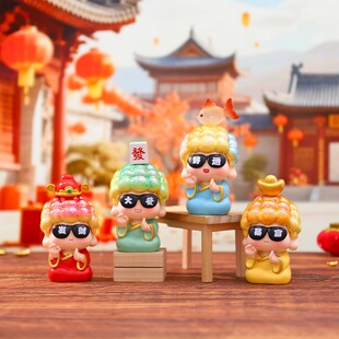 国潮客厅玄关桌面摆件OK了!小佛祖盲盒卡通古风中式手办批发直销
