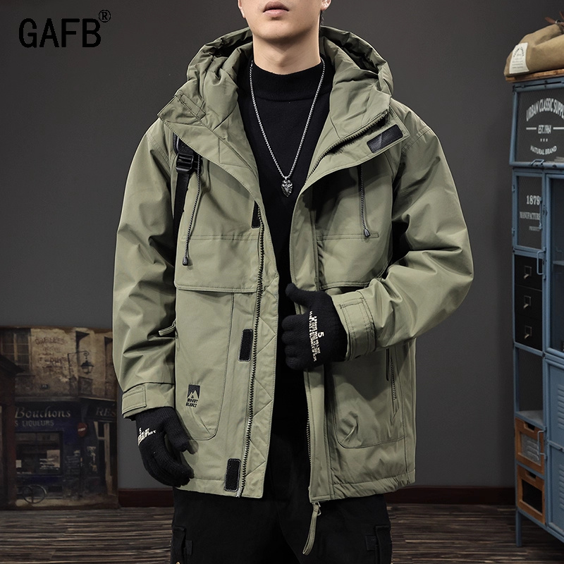 工装羽绒服男士2025秋冬新款外套