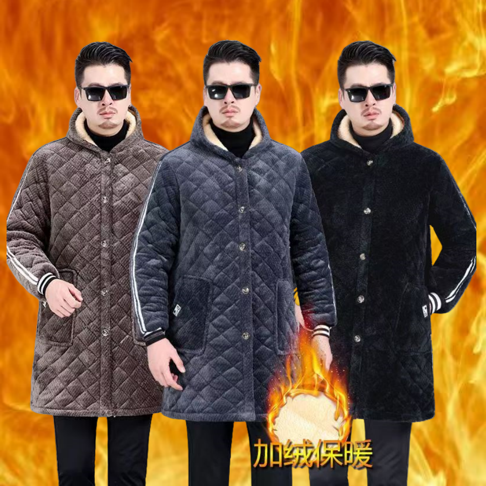 四川省省服新款冬季男士短款棉衣加绒加厚罩衣外穿保暖工作服棉