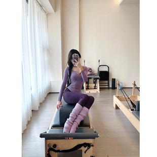 T恤打底紧身显瘦跑步训练普拉提健身裤 纯欲运动瑜伽服套装 女长袖