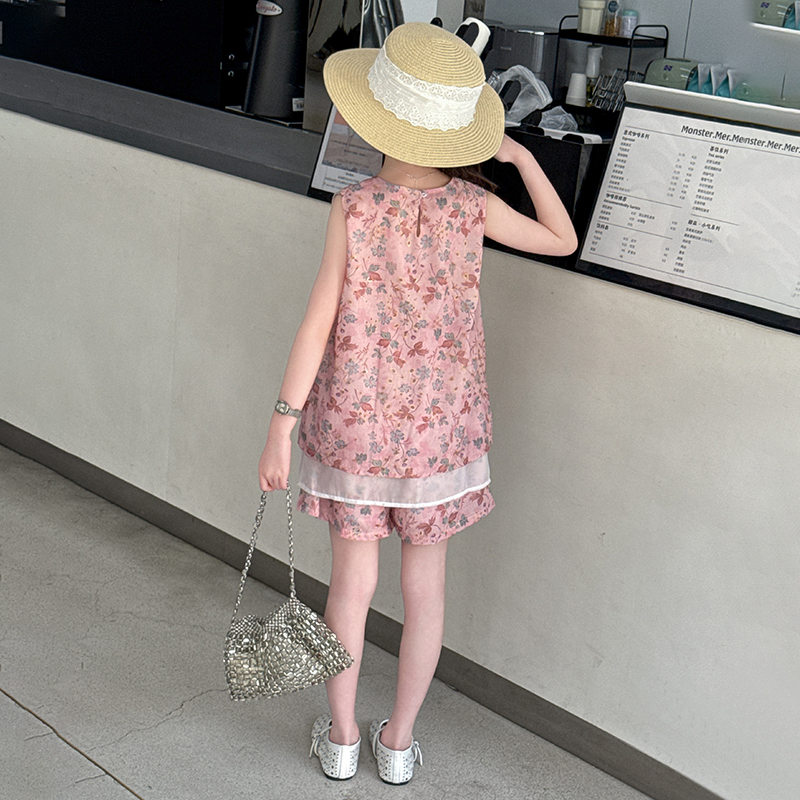 女童夏装套装夏季洋气女生国潮精致潮流新款小众淑女夏潮国风搭配
