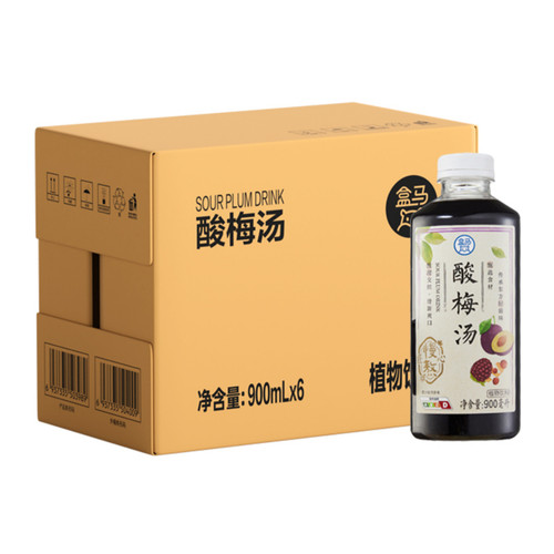 盒马 匠心慢熬酸梅汤 900ml*6瓶