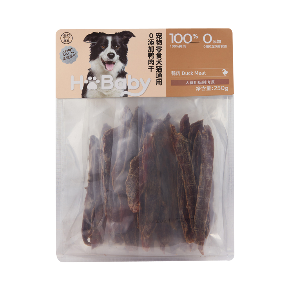盒马 宠物零食犬猫通用0添加鸭肉干 250g