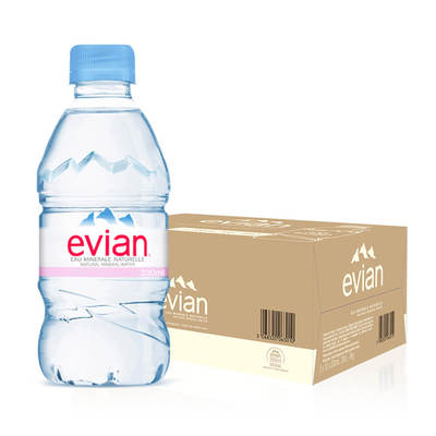 依云（evian）天然矿泉水330ml*24法国进口