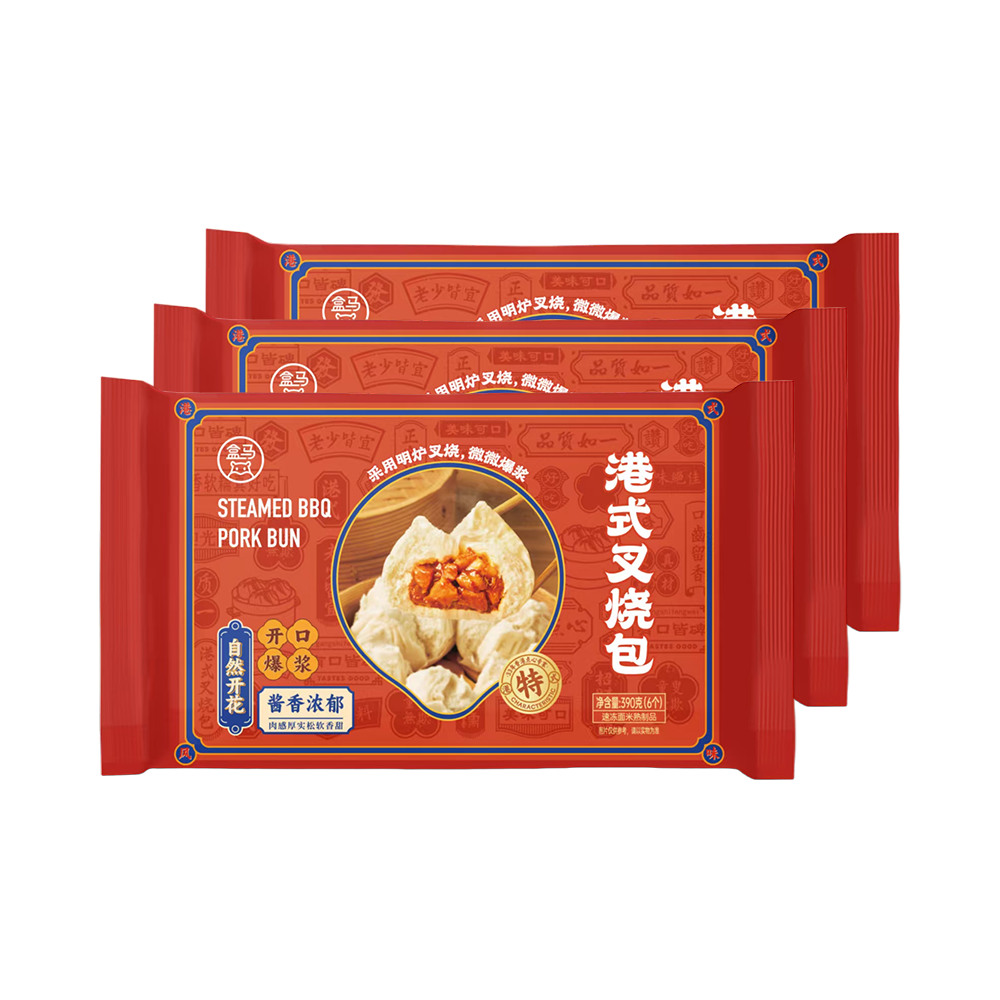 盒马 港式叉烧包 390g *3袋