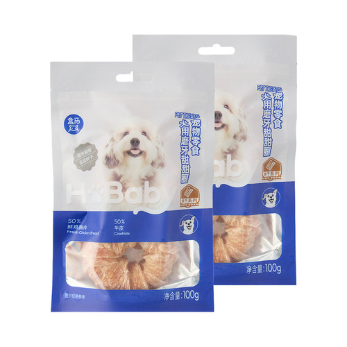 盒马 宠物零食犬用磨牙甜甜圈 100g*2袋